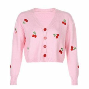 Sweet Cherry Cardigan - Y2K Fashion, Coquette Style, Aesthetic Outfits