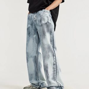 Trendy Acid Wash Jeans for Y2K Fashion & Coquette Aesthetic Styles