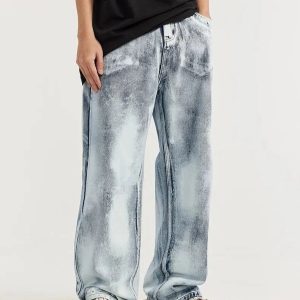 Trendy Acid Wash Jeans for Y2K Fashion & Coquette Aesthetic Styles