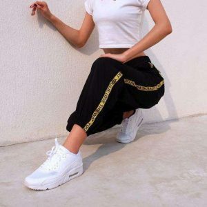 Trendy Black Baggy Pants for Y2K Fashion & Coquette Aesthetic Styles