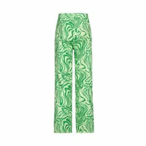 Trendy Green Y2K Straight Leg Pants - Acubi & Coquette Style