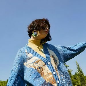 Van Gogh Self Portrait Cardigan - Y2K Aesthetic Coquette Style