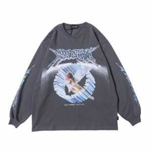 Vintage Angel Sweatshirt - Y2K Fashion, Coquette Style, Aesthetic Vibes