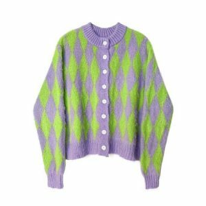 Vintage Contrast Sweater - Y2K Fashion, Coquette Style, Aesthetic Vibes