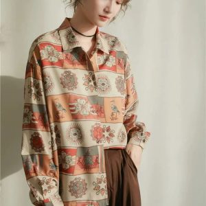 Vintage Grandmacore Shirt - Y2K Fashion, Coquette Style, Aesthetic Vibes