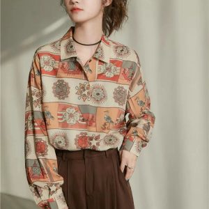 Vintage Grandmacore Shirt - Y2K Fashion, Coquette Style, Aesthetic Vibes