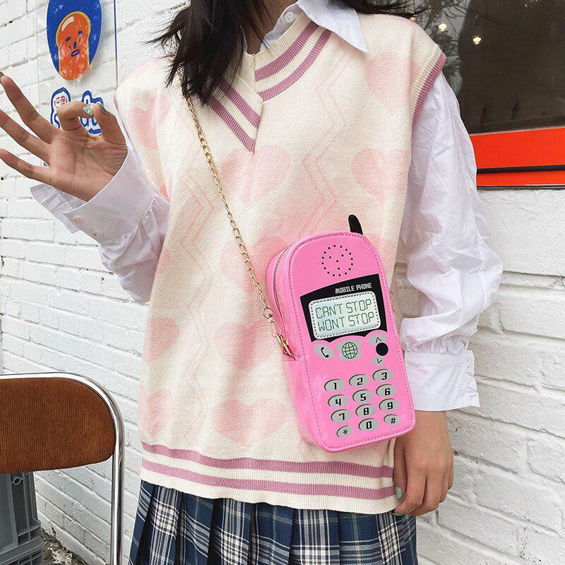 Weirdcore Retro Mobile Phone Handbag - Y2K Aesthetic Fashion Accessory