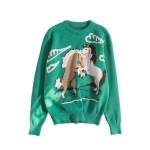 Wild Horses Sweater - Y2K Fashion, Coquette Style, Aesthetic Clothing