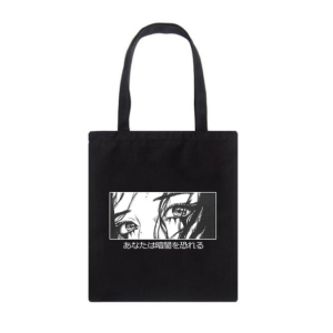 Y2K Aesthetic Anime Eyes Tote Bag - Coquette & Acubi Style Essential