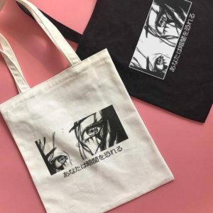 Y2K Aesthetic Anime Eyes Tote Bag - Coquette & Acubi Style Essential