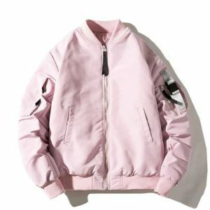 Y2K Aesthetic Bomber Jacket - Coquette Style with Bubble Skirt Vibes