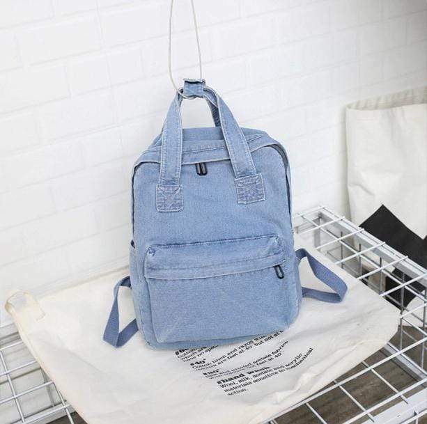 Y2K Aesthetic Denim Backpack - Coquette Style for Trendy Outfits