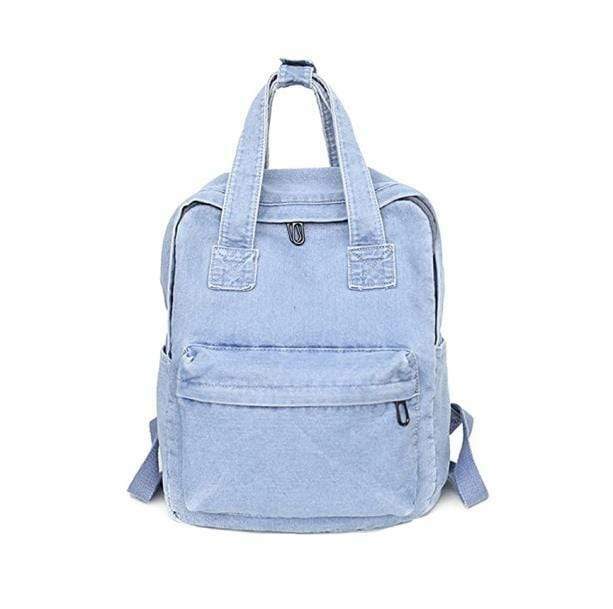 Y2K Aesthetic Denim Backpack - Coquette Style for Trendy Outfits