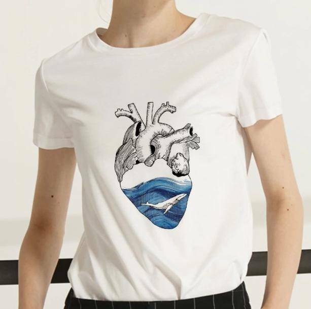 Y2K Aesthetic Heart T-Shirt | Coquette Style & Acubi Fashion Top