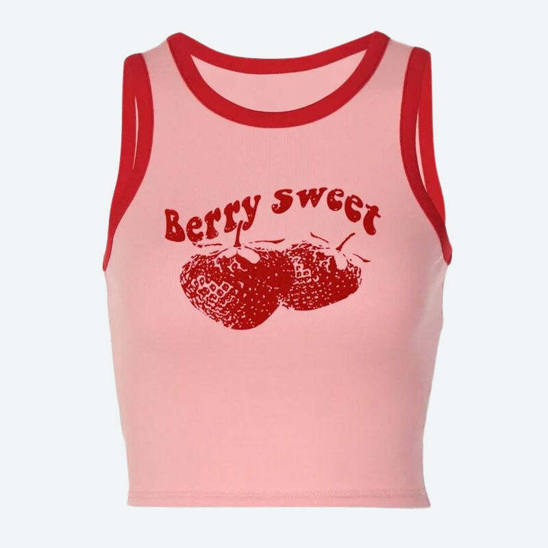 Y2K Berry Sweet Crop Top - Coquette Style with Soft Girl Aesthetic