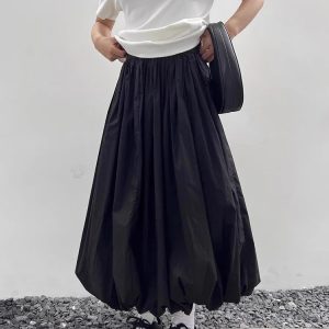 Y2K Bubble Midi Skirt - Dark Coquette Aesthetic for Trendy Outfits