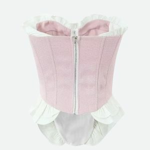 Y2K Coquette Pink Corset Top - Soft Girl Aesthetic Fashion Essential