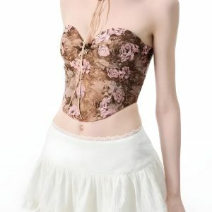 Y2K Coquette Ruffled Lace Mini Skirt - Soft Girl Aesthetic Fashion