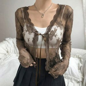 Y2K Coquette See-Through Top | Soft Girl Aesthetic & Acubi Style