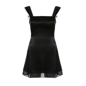 Y2K Dark Coquette Mini Dress - Acubi Fashion, Aesthetic & Grunge Styles