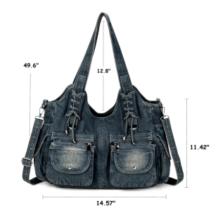 Y2K Denim Bag: Acubi Fashion Meets Coquette Style for Aesthetic Vibes