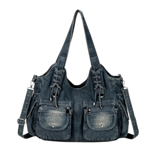 Y2K Denim Bag: Acubi Fashion Meets Coquette Style for Aesthetic Vibes