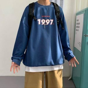 Y2K Fashion 90's Sweatshirt - Dark Coquette & Acubi Aesthetic Style