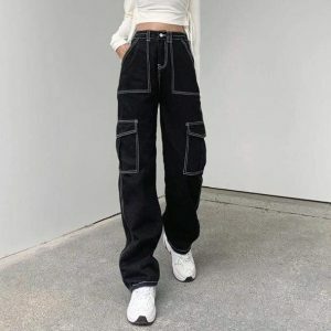 Y2K Fashion Aesthetic Baggy Jeans - Coquette & Acubi Style Essentials