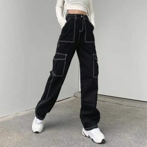 Y2K Fashion Aesthetic Baggy Jeans - Coquette & Acubi Style Essentials