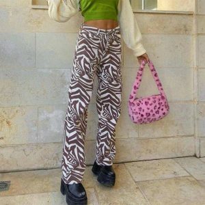 Y2K Fashion Aesthetic Wavy Pants - Coquette Style & Soft Girl Era