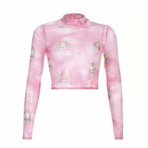 Y2K Fashion Angel Top: Coquette Style with Bubble Skirt & Aesthetic Vibes