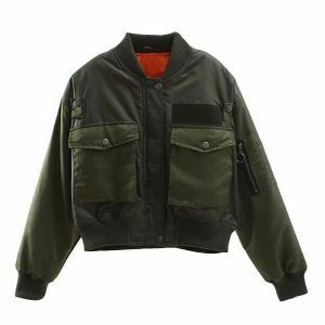 Y2K Fashion Army Girl Jacket - Coquette Style with Aesthetic Appeal