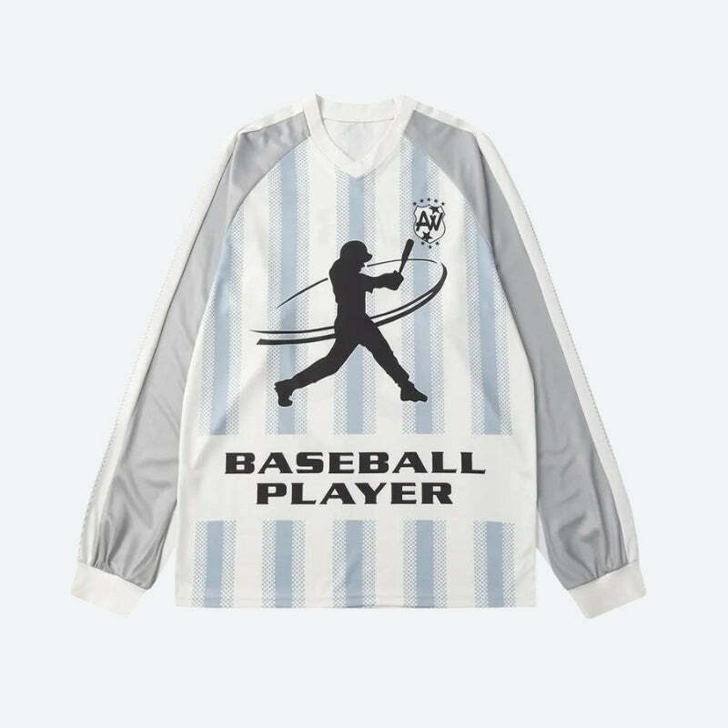 Y2K Fashion Baseball Jersey: Dark Coquette & Acubi Style Aesthetic