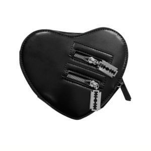 Y2K Fashion Black Heart Crossbody Bag - Coquette & Acubi Style Essential