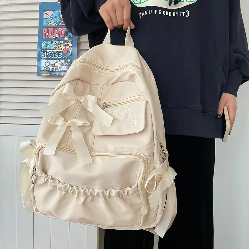 Y2K Fashion Bow School Backpack - Coquette Style & Aesthetic Vibes