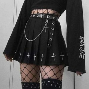 Y2K Fashion Bubble Skirt - Dark Coquette Aesthetic Grunge Style