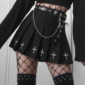 Y2K Fashion Bubble Skirt - Dark Coquette Aesthetic Grunge Style