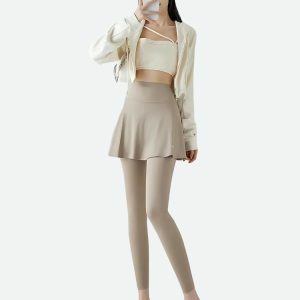 Y2K Fashion Bubble Skirt Leggings - Coquette Style Aesthetic Outfit