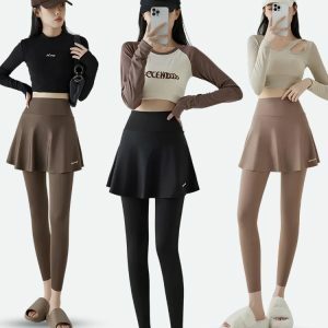 Y2K Fashion Bubble Skirt Leggings - Coquette Style Aesthetic Outfit