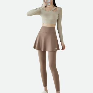 Y2K Fashion Bubble Skirt Leggings - Coquette Style Aesthetic Outfit