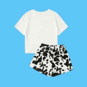 Y2K Fashion Bubble Skirt & Wet Tank Top - Coquette Aesthetic Outfit