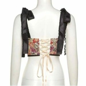 Y2K Fashion Bubble Skirt & Wet Tank Top - Coquette Aesthetic Outfit