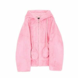 Y2K Fashion Bunny Ears Jacket - Coquette Style for Aesthetic Outfits