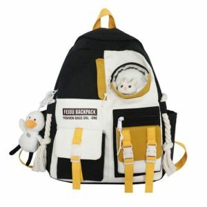 Y2K Fashion Bunny In The Pocket Backpack - Coquette Aesthetic Style