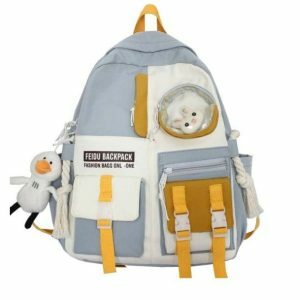 Y2K Fashion Bunny In The Pocket Backpack - Coquette Aesthetic Style