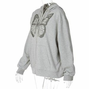 Y2K Fashion Butterfly Hoodie - Coquette Style Aesthetic Clothing