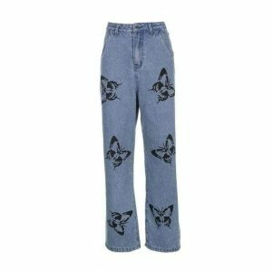 Y2K Fashion Butterfly Pants - Coquette Style Aesthetic Outfit