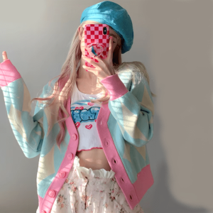 Y2K Fashion Candy Floss Pastel Sweater - Coquette & Acubi Style