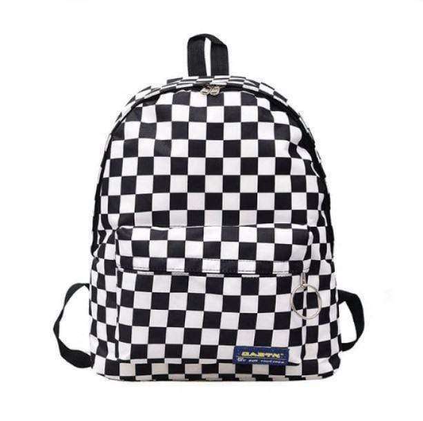 Y2K Fashion Checkerboard Backpack - Coquette Style Aesthetic Bag