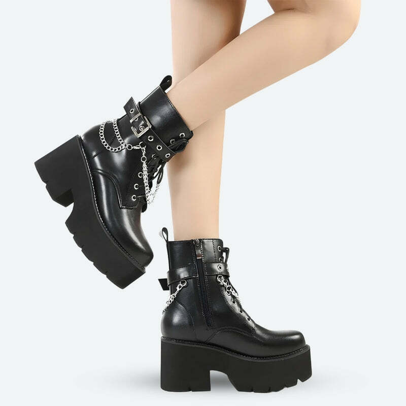 Y2K Fashion Chunky Boots: Dark Coquette & Aesthetic Styles for All